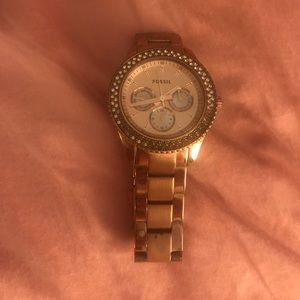 Rose Gold Fossil Watch